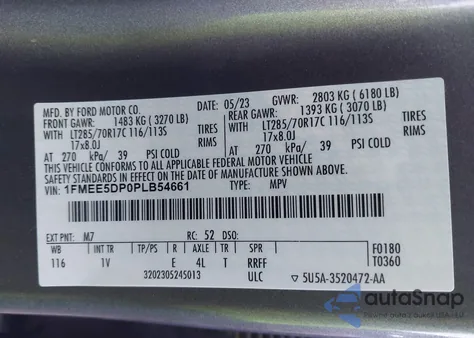 2023 Ford Bronco Badlands z USA, uszkodzony, nr VIN 1FMEE5DP0PLB54661